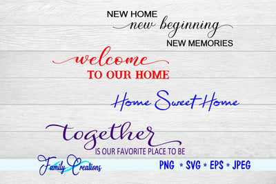 Home Bundle Sayings SVG Family Creations 