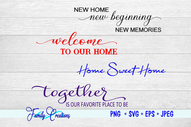 Home Bundle Sayings SVG Family Creations 