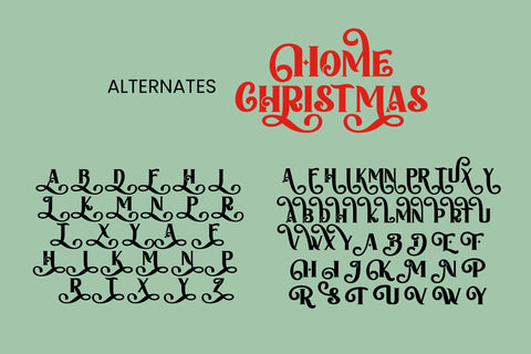 Home Christmas - Serif Display Font Font ahweproject 