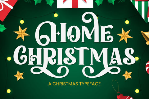Home Christmas - Serif Display Font Font ahweproject 