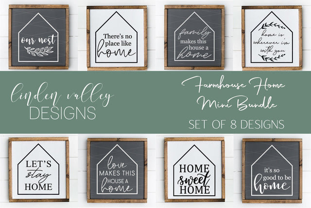 Home Designs Mini Bundle|Welcome|Farmhouse|Home Quotes Bundle SVG Linden Valley Designs 