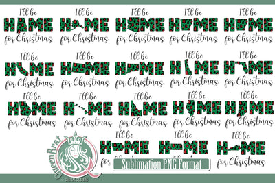 Home For Christmas Sublimation-Bundle Sublimation QueenBrat Digital Designs 