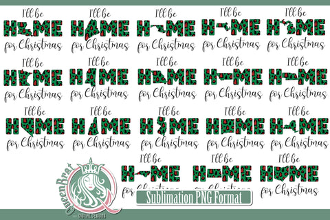 Home For Christmas Sublimation-Bundle Sublimation QueenBrat Digital Designs 