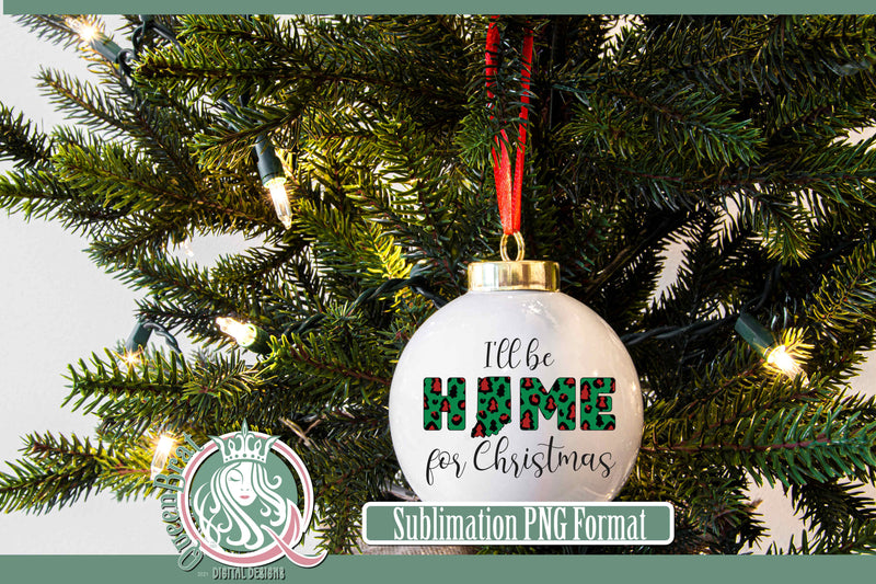 Home For Christmas Sublimation-Indiana Sublimation QueenBrat Digital Designs 