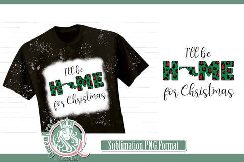 Home For Christmas Sublimation-Maryland Sublimation QueenBrat Digital Designs 