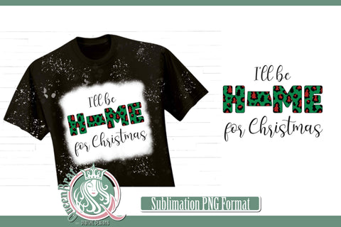 Home For Christmas Sublimation-North Dakota Sublimation QueenBrat Digital Designs 