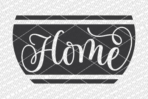 Home For Round Signs SVG | Farmhouse Round Sign | DXF and More! SVG Diva Watts Designs 