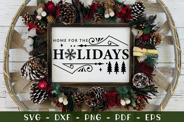 Home for the Holidays | Farmhouse Christmas SVG SVG CraftLabSVG 