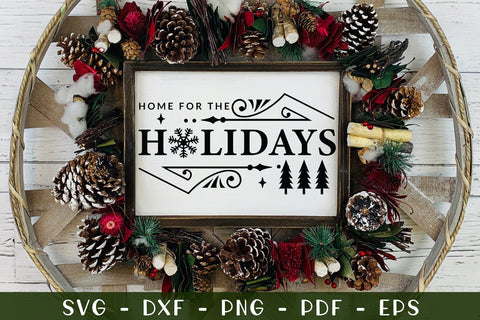 Home for the Holidays | Farmhouse Christmas SVG SVG CraftLabSVG 