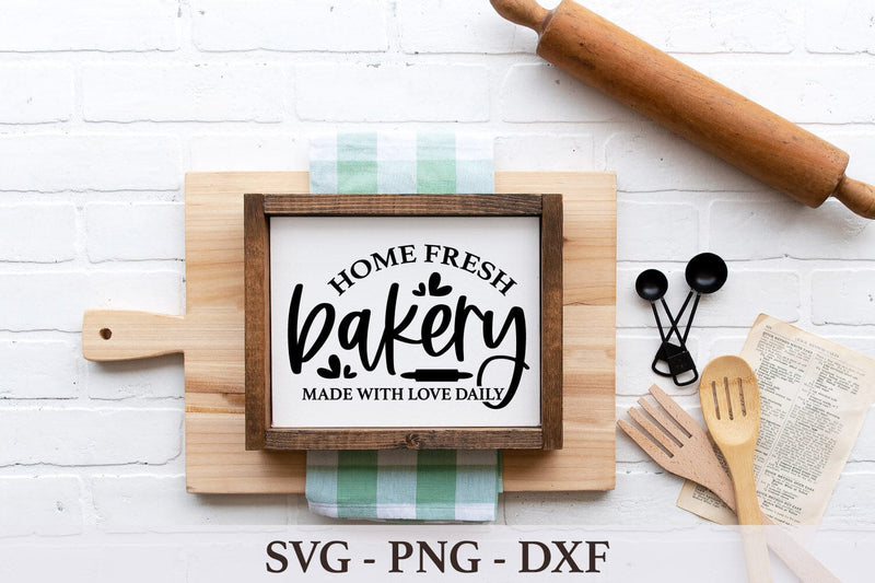 Home Fresh Bakery Sign | Farmhouse SVG SVG Ikonart Design Shop 