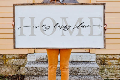 Home Is My Happy Place SVG Farmhouse Stencil SVG Ikonart Design Shop 