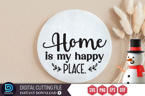 Home is my happy place SVG SVG DESIGNISTIC 