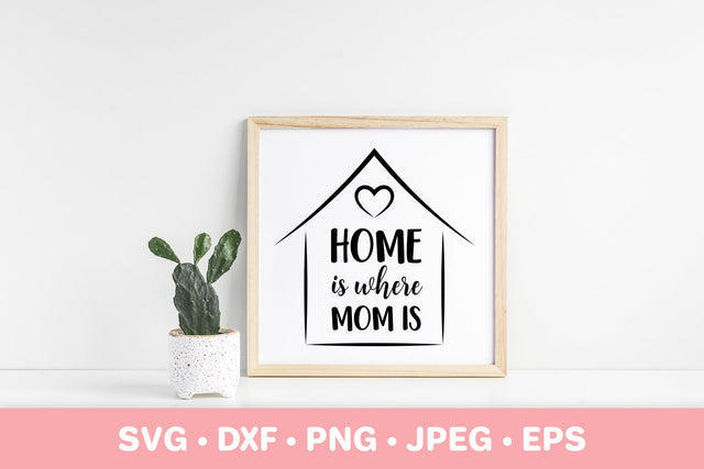 Home is where mom is. Mother’s Day gift. Mom quote SVG LaBelezoka 
