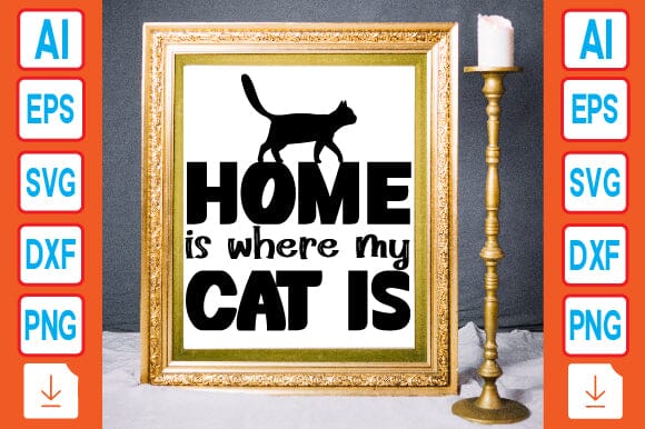 Home is Where My Cat is SVG Craftlabsvg24 