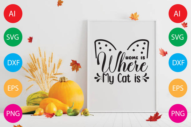 Home is Where My Cat is SVG CraftlabSvg29 