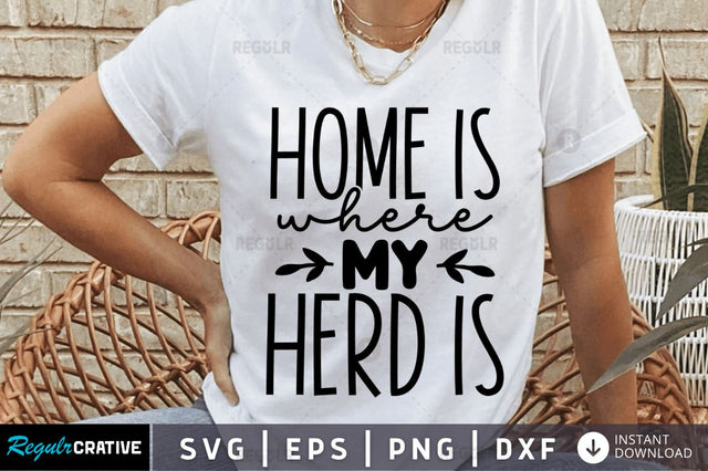 Home is where my herd is SVG SVG Regulrcrative 