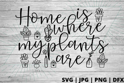 Home is where my plants are SVG Good Morning Chaos 