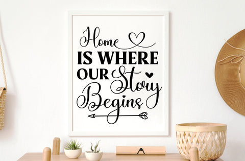 Home is where our story begins, family quotes sign svg SVG MD mominul islam 