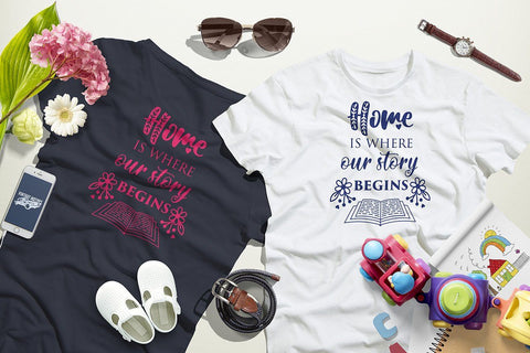 Home is where our story begins Family SVG Quote cut file SVG Zoya Miller 