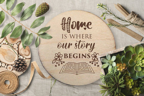 Home is where our story begins Family SVG Quote cut file SVG Zoya Miller 