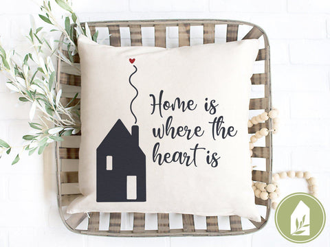 Home is Where the Heart Is SVG | Valentine's Day SVG | Farmhouse SVG Files SVG LilleJuniper 