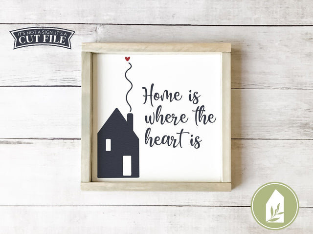 Home is Where the Heart Is SVG | Valentine's Day SVG | Farmhouse SVG Files SVG LilleJuniper 