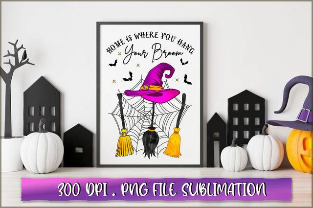 Home is where you hang your broom Sublimation SVG Shetara Begum 