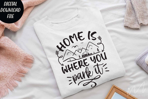 Home is where you park it svg, camp life svg, Happy camper svg, camping cricut SVG Isabella Machell 