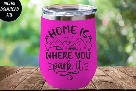 Home is where you park it svg, camp life svg, Happy camper svg, camping cricut SVG Isabella Machell 