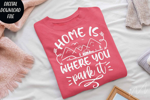 Home is where you park it svg, camp life svg, Happy camper svg, camping cricut SVG Isabella Machell 