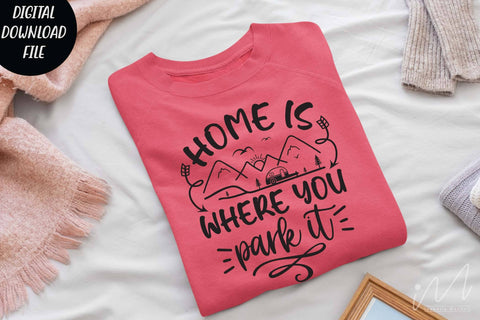 Home is where you park it svg, camp life svg, Happy camper svg, camping cricut SVG Isabella Machell 