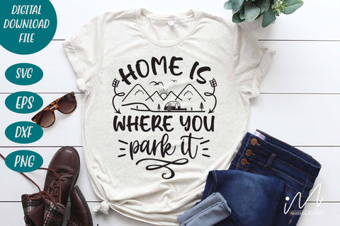 Home is where you park it svg, camp life svg, Happy camper svg, camping cricut SVG Isabella Machell 