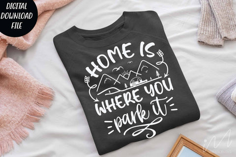 Home is where you park it svg, camp life svg, Happy camper svg, camping cricut SVG Isabella Machell 