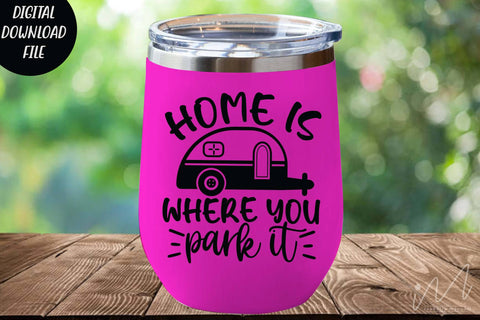 Home is where you park it svg, camp life t shirt, family trip svg, happy camper svg SVG Isabella Machell 