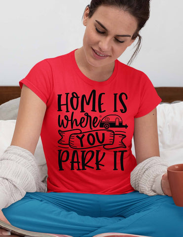 Home is where you park it svg, camp t shirt, outdoor adventure, family trip t shirt svg, camp cricut SVG Isabella Machell 
