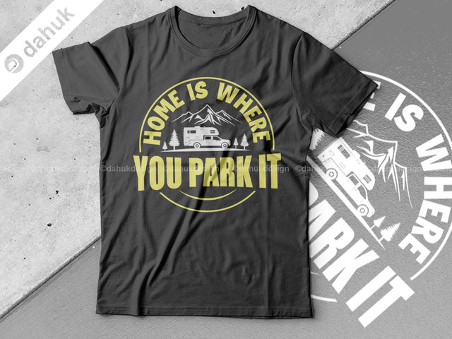 Home is Where You Park It, Truck camper, Camper Home Sign svg, Campsite sign, Camper Trailor Sign, Cut file, for silhouette, vinyl cut files SVG dahukdesign 