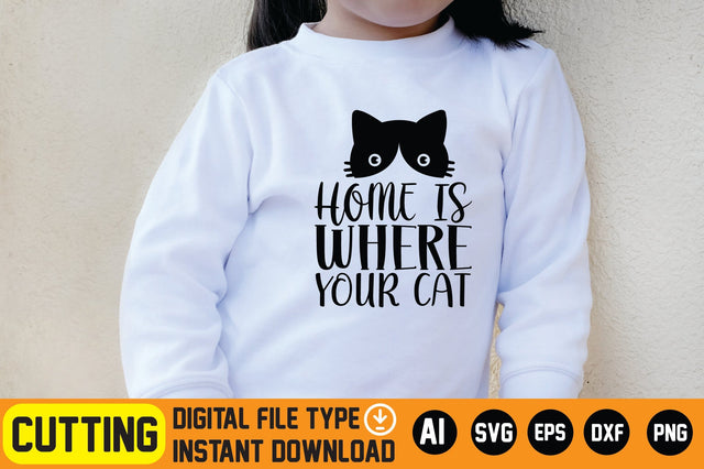 Home is Where Your Cat SVG CraftlabSvg29 