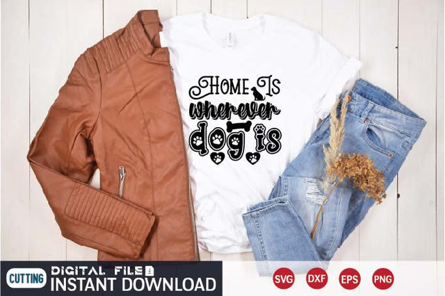 home is wherever dog is SVG designer krishna 