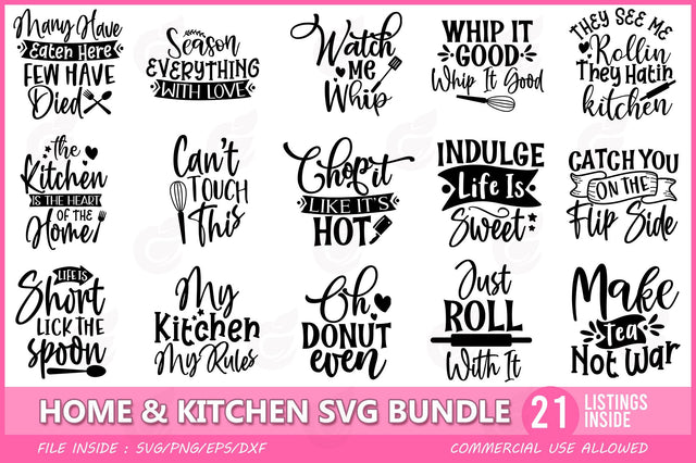 Home & Kitchen SVG Bundle SVG CraftingStudio 
