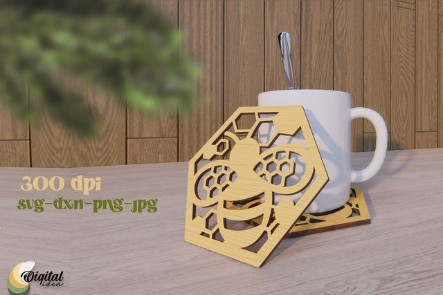 Home Laser Cut. Coaster Design Laser Cut. Kitchen Decor SVG SVG Evgenyia Guschina 