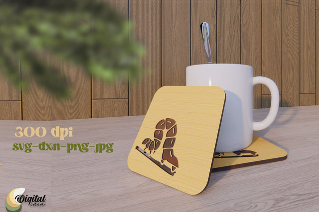 Home Laser Cut. Coaster Design Laser Cut. Kitchen Decor SVG. SVG Evgenyia Guschina 