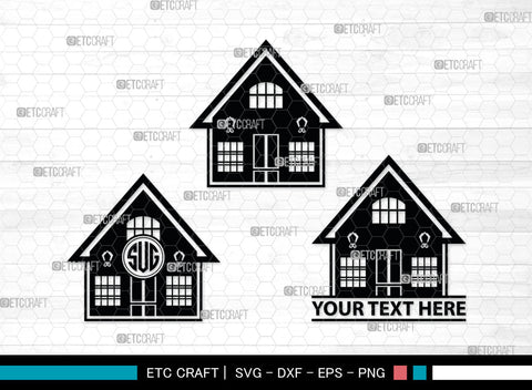 Home Monogram, Home Silhouette, House Svg, Building Svg, Architecture Svg, Home Svg, SB00027 SVG ETC Craft 