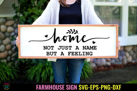 Home Not Just A- Farmhouse Sign SVG I Home Sign SVG I Family SVG Happy Printables Club 