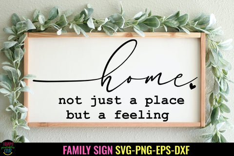 Home Not Just a Place I Family Sign SVG I Farmhouse Sign SVG SVG Happy Printables Club 