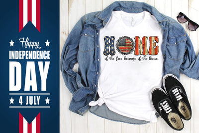 Home of the free because of the brave 4th of July Sublimation SVG Svgcraft 