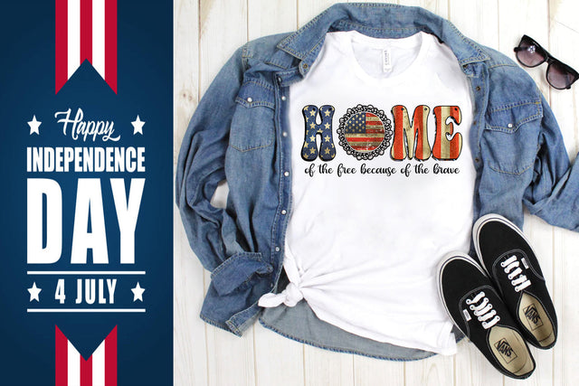 Home of the free because of the brave 4th of July Sublimation SVG Svgcraft 