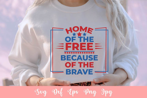Home Of The Free Because Of The Brave SVG File Free For Commercial Use SVG Sintegra 