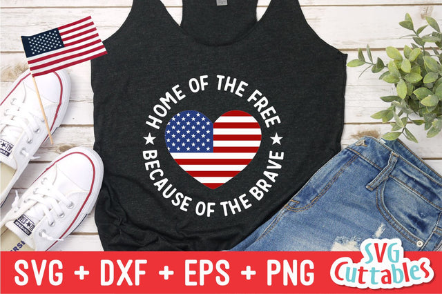 Home Of The Free svg - Patriotic Cut File - 4th of July - Fourth of July - svg - dxf - eps - png - Silhouette - Cricut - Digital File SVG Svg Cuttables 