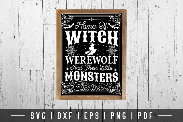 Home of Witch SVG | Vintage Halloween Sign SVG SVG CraftLabSVG 