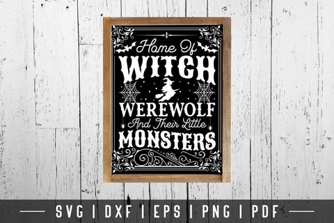 Home of Witch SVG | Vintage Halloween Sign SVG SVG CraftLabSVG 